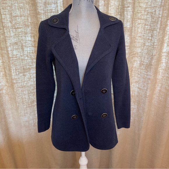 NIC + ZOE Polished Peacoat Navy Jacket, Size XS - Picture 3 of 14